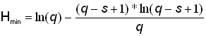 minimumwaarde voor de index van Shannon